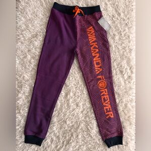 Disney brand Kids Purple Joggers Wakand forever